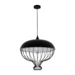 GLOBOSTAR® SOBRINO 999-0112 Vintage Κρεμαστό Φωτιστικό Οροφής με Ντουί 1 x E27 AC 220-240V IP20 - Μαύρο - Μ45 x Π45 x Υ45cm - Image 3