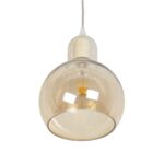 GLOBOSTAR® LUCREZIA 999-0143 Μοντέρνο Κρεμαστό Φωτιστικό Οροφής με Ντουί 1 x E27 AC 220-240V IP20 - Μελί - Μ18 x Π18 x Υ24cm - Image 5