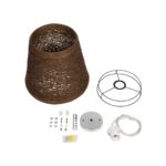 GLOBOSTAR® PLAYROOM 999-0145 Vintage Κρεμαστό Φωτιστικό Οροφής με Ντουί 1 x E27 AC 220-240V IP20 - Καφέ - Μ30 x Π30 x Υ30cm - Image 10