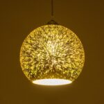 GLOBOSTAR® SATURN 999-0147 Μοντέρνο Κρεμαστό Φωτιστικό Οροφής με Ντουί 1 x E27 AC 220-240V IP20 - Πολύχρωμο - Μ25 x Π25 x Υ22cm - Image 2