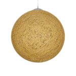 GLOBOSTAR® OCEANA 999-0155 Boho Κρεμαστό Φωτιστικό Οροφής με Ντουί 1 x E27 AC 220-240V IP20 - Μπεζ & Χρυσό - Μ60 x Π60 x Υ60cm - Image 4