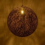 GLOBOSTAR® OCEANA 999-0156 Boho Κρεμαστό Φωτιστικό Οροφής με Ντουί 1 x E27 AC 220-240V IP20 - Καφέ - Μ60 x Π60 x Υ60cm - Image 2