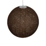 GLOBOSTAR® OCEANA 999-0156 Boho Κρεμαστό Φωτιστικό Οροφής με Ντουί 1 x E27 AC 220-240V IP20 - Καφέ - Μ60 x Π60 x Υ60cm - Image 6