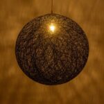 GLOBOSTAR® OCEANA 999-0157 Boho Κρεμαστό Φωτιστικό Οροφής με Ντουί 1 x E27 AC 220-240V IP20 - Μαύρο - Μ60 x Π60 x Υ60cm - Image 2