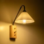 GLOBOSTAR® ALESSIA 999-0177 Μοντέρνο Φωτιστικό Τοίχου - Απλίκα με Ντουί 1 x E27 AC 220-240V IP20 - Μπεζ & Μαύρο - Μ18 x Π26 x Υ29cm - Image 2