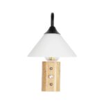 GLOBOSTAR® ALESSIA 999-0177 Μοντέρνο Φωτιστικό Τοίχου - Απλίκα με Ντουί 1 x E27 AC 220-240V IP20 - Μπεζ & Μαύρο - Μ18 x Π26 x Υ29cm - Image 4