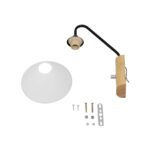 GLOBOSTAR® ALESSIA 999-0177 Μοντέρνο Φωτιστικό Τοίχου - Απλίκα με Ντουί 1 x E27 AC 220-240V IP20 - Μπεζ & Μαύρο - Μ18 x Π26 x Υ29cm - Image 8