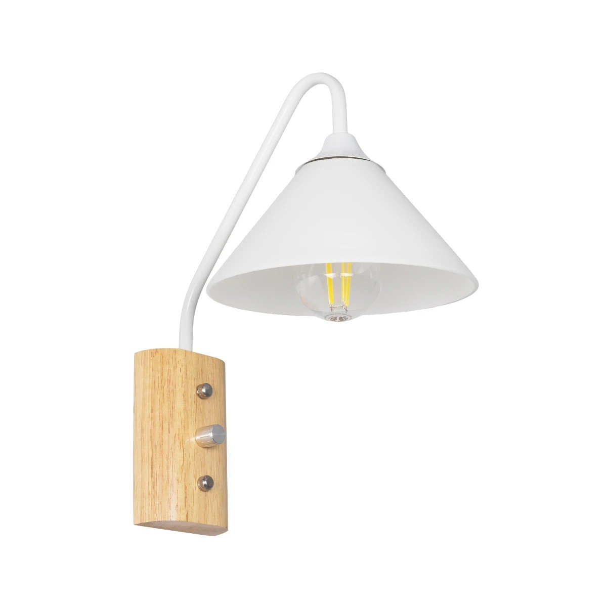 999_0178_1 GLOBOSTAR® ALESSIA 999-0178 Μοντέρνο Φωτιστικό Τοίχου - Απλίκα με Ντουί 1 x E27 AC 220-240V IP20 - Μπεζ & Λευκό - Μ18 x Π26 x Υ29cm - Image 1