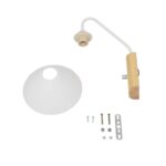 GLOBOSTAR® ALESSIA 999-0178 Μοντέρνο Φωτιστικό Τοίχου - Απλίκα με Ντουί 1 x E27 AC 220-240V IP20 - Μπεζ & Λευκό - Μ18 x Π26 x Υ29cm - Image 8