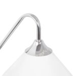 GLOBOSTAR® ALESSIA 999-0179 Μοντέρνο Φωτιστικό Τοίχου - Απλίκα με Ντουί 1 x E27 AC 220-240V IP20 - Μπεζ & Ασημί - Μ18 x Π26 x Υ29cm - Image 5