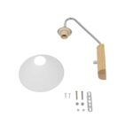 GLOBOSTAR® ALESSIA 999-0179 Μοντέρνο Φωτιστικό Τοίχου - Απλίκα με Ντουί 1 x E27 AC 220-240V IP20 - Μπεζ & Ασημί - Μ18 x Π26 x Υ29cm - Image 8