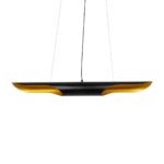 GLOBOSTAR® ESTERINA 999-0180 Μοντέρνο Κρεμαστό Φωτιστικό Οροφής με Ντουί 2 x E27 AC 220-240V IP20 - Μαύρο & Χρυσό - Μ100 x Π10 x Y10cm - Image 5