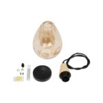 GLOBOSTAR® NOAH 999-0185 Μοντέρνο Κρεμαστό Φωτιστικό Οροφής με Ντουί 1 x E27 AC 220-240V IP20 - Μελί & Μπεζ - Μ16 x Π16 x Υ32cm - Image 10