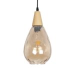 GLOBOSTAR® NOAH 999-0185 Μοντέρνο Κρεμαστό Φωτιστικό Οροφής με Ντουί 1 x E27 AC 220-240V IP20 - Μελί & Μπεζ - Μ16 x Π16 x Υ32cm - Image 4