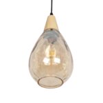 GLOBOSTAR® NOAH 999-0185 Μοντέρνο Κρεμαστό Φωτιστικό Οροφής με Ντουί 1 x E27 AC 220-240V IP20 - Μελί & Μπεζ - Μ16 x Π16 x Υ32cm - Image 5