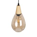 GLOBOSTAR® NOAH 999-0185 Μοντέρνο Κρεμαστό Φωτιστικό Οροφής με Ντουί 1 x E27 AC 220-240V IP20 - Μελί & Μπεζ - Μ16 x Π16 x Υ32cm - Image 6