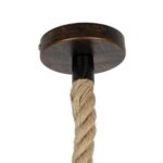 GLOBOSTAR® CAMBER 999-0200 Vintage Κρεμαστό Φωτιστικό Οροφής με Ντουί 1 x E27 AC 220-240V IP20 - Χάλκινο & Μπεζ - Μ12 x Π12 x Υ80cm - Image 7