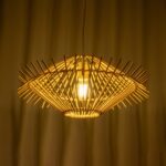 GLOBOSTAR® SASSO 999-0201 Boho Κρεμαστό Φωτιστικό Οροφής με Ντουί 1 x E27 AC 220-240V IP20 - Μπεζ - Μ50 x Π50 x Y23cm - Image 2