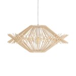 GLOBOSTAR® SASSO 999-0201 Boho Κρεμαστό Φωτιστικό Οροφής με Ντουί 1 x E27 AC 220-240V IP20 - Μπεζ - Μ50 x Π50 x Y23cm - Image 4