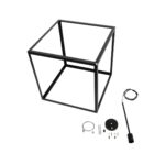 GLOBOSTAR® CUBE 999-0215 Μοντέρνο Κρεμαστό Φωτιστικό Οροφής με Ντουί 1 x E27 AC 220-240V IP20 - Μαύρο - Μ70 x Π70 x Υ87cm - Image 9