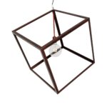 GLOBOSTAR® CUBE 999-0216 Μοντέρνο Κρεμαστό Φωτιστικό Οροφής με Ντουί 1 x E27 AC 220-240V IP20 - Χάλκινο - Μ70 x Π70 x Υ87cm