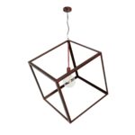GLOBOSTAR® CUBE 999-0216 Μοντέρνο Κρεμαστό Φωτιστικό Οροφής με Ντουί 1 x E27 AC 220-240V IP20 - Χάλκινο - Μ70 x Π70 x Υ87cm - Image 3