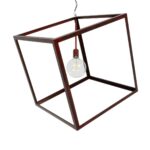 GLOBOSTAR® CUBE 999-0216 Μοντέρνο Κρεμαστό Φωτιστικό Οροφής με Ντουί 1 x E27 AC 220-240V IP20 - Χάλκινο - Μ70 x Π70 x Υ87cm - Image 5