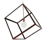 GLOBOSTAR® CUBE 999-0216 Μοντέρνο Κρεμαστό Φωτιστικό Οροφής με Ντουί 1 x E27 AC 220-240V IP20 - Χάλκινο - Μ70 x Π70 x Υ87cm - Image 6