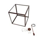 GLOBOSTAR® CUBE 999-0216 Μοντέρνο Κρεμαστό Φωτιστικό Οροφής με Ντουί 1 x E27 AC 220-240V IP20 - Χάλκινο - Μ70 x Π70 x Υ87cm - Image 9