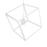 GLOBOSTAR® CUBE 999-0217 Μοντέρνο Κρεμαστό Φωτιστικό Οροφής με Ντουί 1 x E27 AC 220-240V IP20 - Λευκό - Μ70 x Π70 x Y87cm