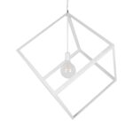GLOBOSTAR® CUBE 999-0217 Μοντέρνο Κρεμαστό Φωτιστικό Οροφής με Ντουί 1 x E27 AC 220-240V IP20 - Λευκό - Μ70 x Π70 x Y87cm - Image 4