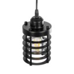 GLOBOSTAR® DARSEY 999-0227 Vintage Κρεμαστό Φωτιστικό Οροφής με Ντουί 1 x E27 AC 220-240V IP20 - Μαύρο - Μ10 x Π10 x Υ19cm - Image 6