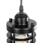 GLOBOSTAR® DARSEY 999-0227 Vintage Κρεμαστό Φωτιστικό Οροφής με Ντουί 1 x E27 AC 220-240V IP20 - Μαύρο - Μ10 x Π10 x Υ19cm - Image 7