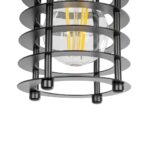 GLOBOSTAR® DARSEY 999-0227 Vintage Κρεμαστό Φωτιστικό Οροφής με Ντουί 1 x E27 AC 220-240V IP20 - Μαύρο - Μ10 x Π10 x Υ19cm - Image 8