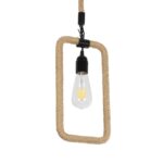 GLOBOSTAR® MALVERN 999-0234 Vintage Κρεμαστό Φωτιστικό Οροφής με Ντουί 1 x E27 AC 220-240V IP20 - Μαύρο & Μπεζ - Μ18.5 x Π4 x Υ41.5cm