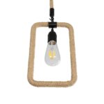 GLOBOSTAR® MALVERN 999-0234 Vintage Κρεμαστό Φωτιστικό Οροφής με Ντουί 1 x E27 AC 220-240V IP20 - Μαύρο & Μπεζ - Μ18.5 x Π4 x Υ41.5cm - Image 5