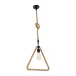 GLOBOSTAR® MALVERN 999-0235 Vintage Κρεμαστό Φωτιστικό Οροφής με Ντουί 1 x E27 AC 220-240V IP20 - Μαύρο & Μπεζ - Μ38 x Π4 x Υ42.5cm - Image 3