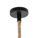 GLOBOSTAR® MALVERN 999-0235 Vintage Κρεμαστό Φωτιστικό Οροφής με Ντουί 1 x E27 AC 220-240V IP20 - Μαύρο & Μπεζ - Μ38 x Π4 x Υ42.5cm - Image 9