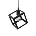 GLOBOSTAR® DISE 201-0049 Μοντέρνο Κρεμαστό Φωτιστικό Οροφής με Ντουί 1 x E27 AC 220-240V IP20 - Μαύρο - Μ28 x Π28 x Υ29cm - Image 2