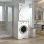 Έπιπλο πλυντηρίου - στεγνωτηρίου Evgenia Megapap χρώμα λευκό 70x60x180εκ. - Image 2