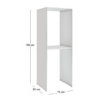 Έπιπλο πλυντηρίου - στεγνωτηρίου Evgenia Megapap χρώμα λευκό 70x60x180εκ. - Image 4