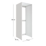 Έπιπλο πλυντηρίου - στεγνωτηρίου Zakar Megapap χρώμα λευκό 70x60x180εκ. - Image 4