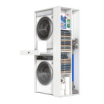 Έπιπλο πλυντηρίου - στεγνωτηρίου Bace Megapap χρώμα λευκό 90x60x187εκ. - Image 3