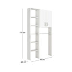 Έπιπλο πλυντηρίου Make Megapap χρώμα λευκό 96x20x180εκ. - Image 3