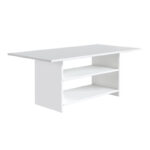 Τραπεζάκι σαλονιού Dallas Megapap χρώμα λευκό 90x50x60εκ. - Image 2