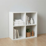 Βιβλιοθήκη Cube Megapap χρώμα λευκό 60x20x60εκ.