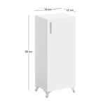 Ντουλάπι κουζίνας - μπάνιου Mine Megapap χρώμα λευκό 30x32x88εκ. - Image 5