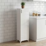 Ντουλάπι κουζίνας - μπάνιου Mine Megapap χρώμα λευκό 30x32x128εκ. - Image 3