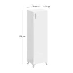 Ντουλάπι κουζίνας - μπάνιου Mine Megapap χρώμα λευκό 30x32x128εκ. - Image 5