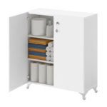 Ντουλάπι με κλειδαριά Cilem Megapap χρώμα λευκό 70x32x88εκ. - Image 2